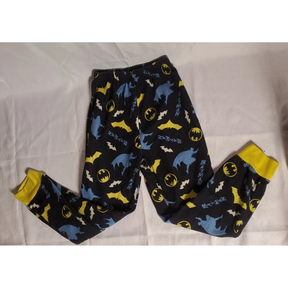 Batman Pajamas 2-Piece PJ'S Cuffed Pants‎ Long Sleeve Boys Size 6/7